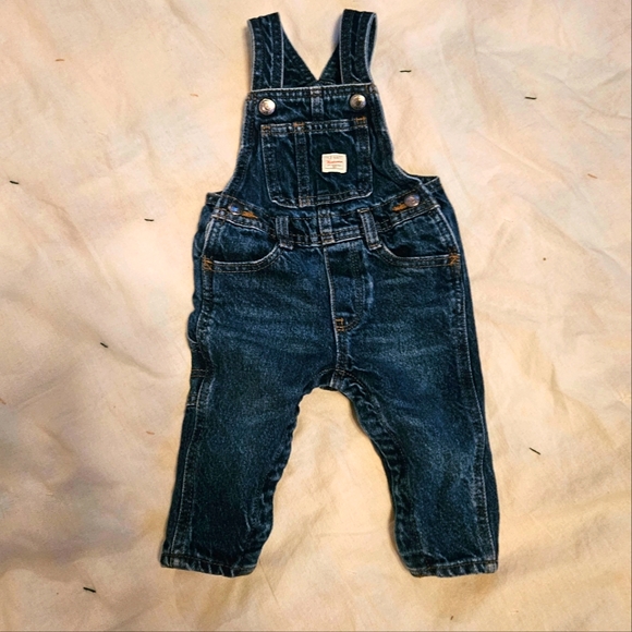 Old Navy Workwear Unisex 6-12 Month Denim‎ Overalls - Picture 1 of 10